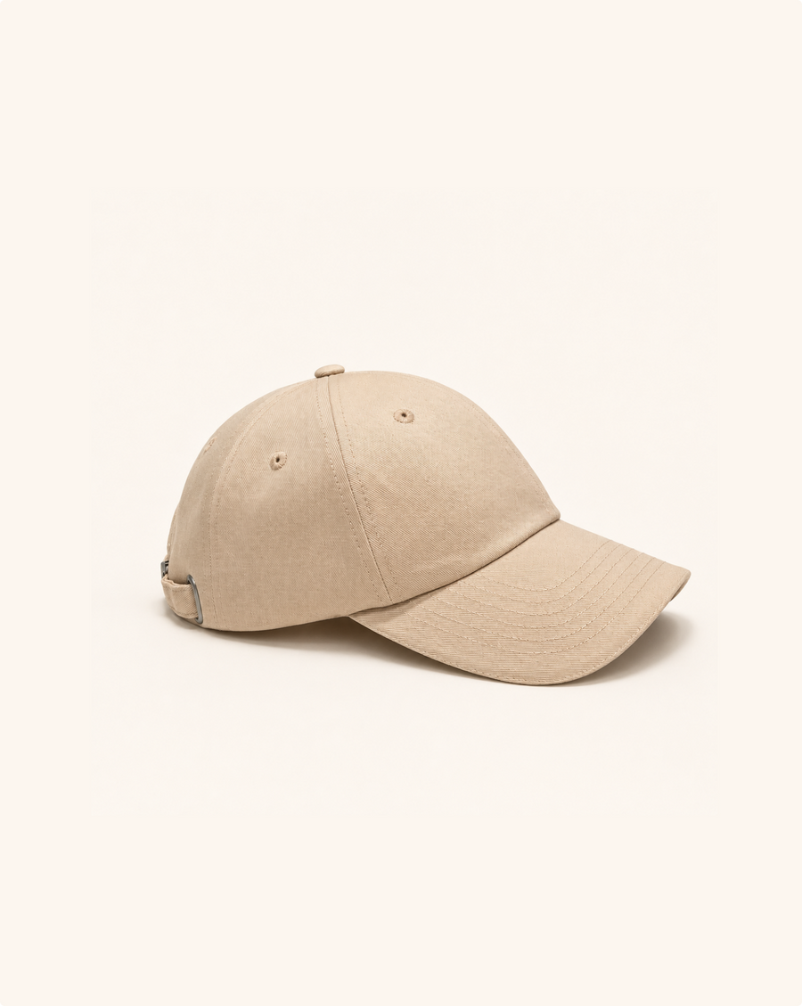 Premium Baseball Cap Modell 605 beige Schrägansicht