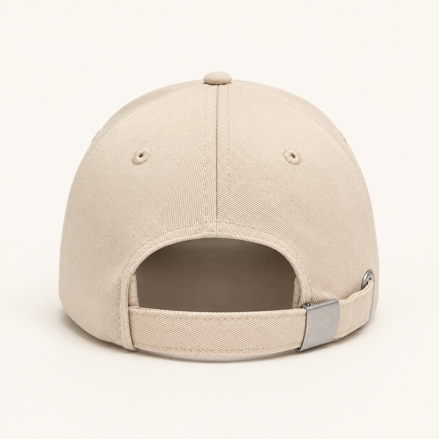 Premium Baseball Cap Modell 605 beige Hinteransicht