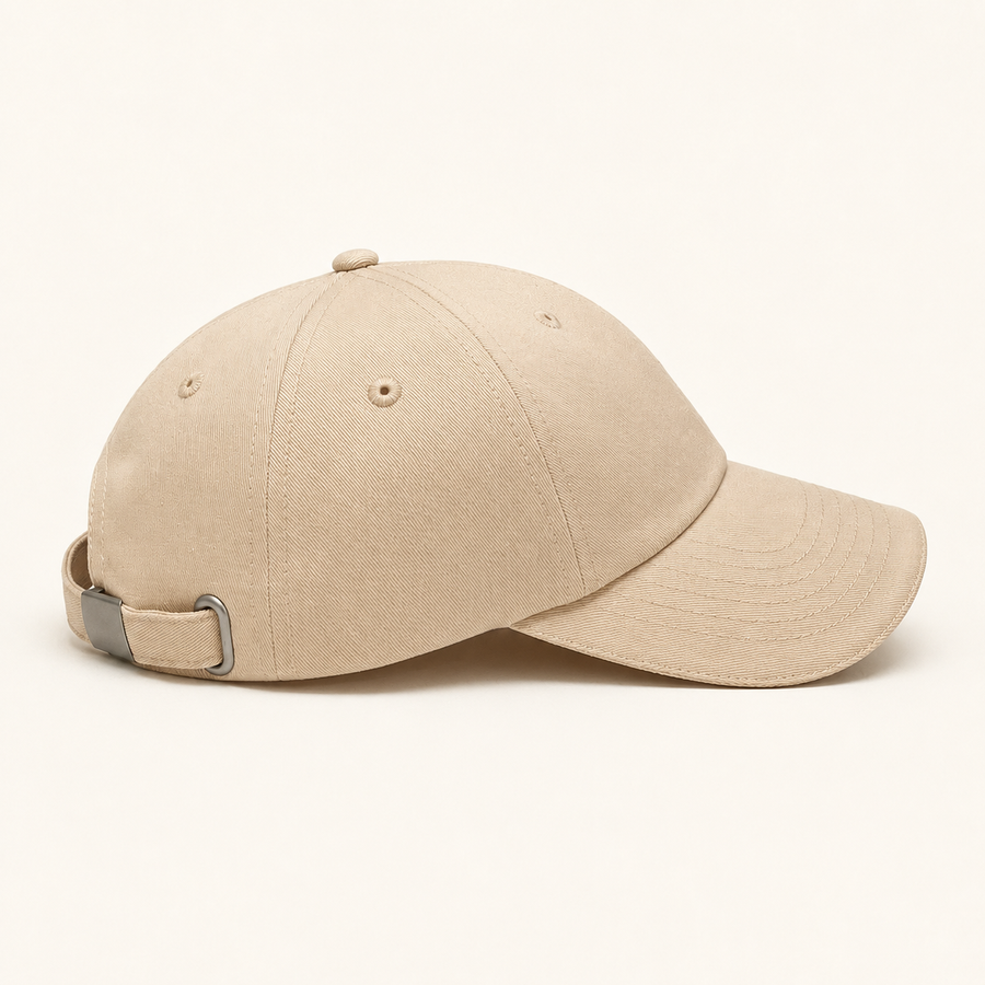 Premium Baseball Cap Modell 605 beige Seitenansicht